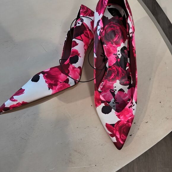 Ted Baker Pink Floral Heels - Picture 1 of 7